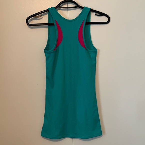 Under Armour HeatGear Teal & Fuchsia Athletic Tank Top Size XS - Picture 3 of 7
